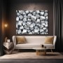 Geometrische Würfelstruktur – Modernes Wandbild als Gallery Leinwand