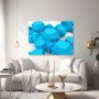 Türkise Polygon-Steine – Modernes Wandbild als Acrylbild