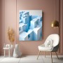 Eisblaues Stadtlabyrinth – Modernes Wandbild als Leinwandbild