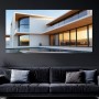 Moderne Luxusvilla am Pool – Wandbild auf Gallery Leinwand