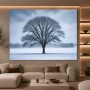 Winterbaum in Stille – Wandbild auf Leinwand