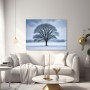 Winterbaum in Stille – Wandbild auf Leinwand
