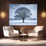 Winterbaum in Stille – Wandbild auf Leinwand