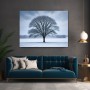 Winterbaum in Stille – Wandbild auf Leinwand