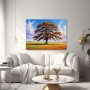 Goldener Herbstbaum – Leinwand & Poster mit weiter Landschaft