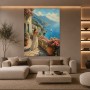 Mediterrane Küstenterrasse als Gallery Leinwand und Wandbild