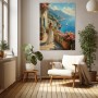 Mediterrane Küstenterrasse als Gallery Leinwand und Wandbild