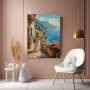 Mediterrane Küstenterrasse als Gallery Leinwand und Wandbild