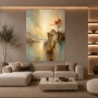 Haus am Felsufer – Modernes Wandbild als Leinwandbild