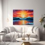 Leuchtender Ozean-Sonnenuntergang – Modernes Wandbild als Acrylbild