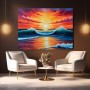Leuchtender Ozean-Sonnenuntergang – Modernes Wandbild als Acrylbild