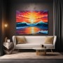 Leuchtender Ozean-Sonnenuntergang – Modernes Wandbild als Acrylbild