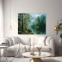 Morgenstille am Waldsee – Leinwand Wandbild
