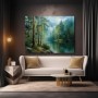Morgenstille am Waldsee – Leinwand Wandbild