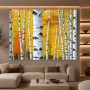 Goldener Birkenwald – Wandbild als Gallery Leinwand