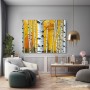 Goldener Birkenwald – Wandbild als Gallery Leinwand