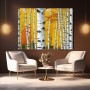 Goldener Birkenwald – Wandbild als Gallery Leinwand