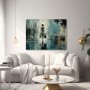 Regenspaziergang in der City – Modernes Wandbild als Leinwandbild