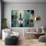 Regenspaziergang in der City – Modernes Wandbild als Leinwandbild