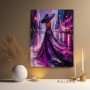 Elegante Mitternacht in Violett – Modernes Wandbild als Gallery Leinwand