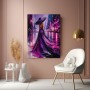 Elegante Mitternacht in Violett – Modernes Wandbild als Gallery Leinwand