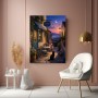 Moonlight Café – Modernes Wandbild als Gallery Leinwand