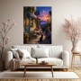 Moonlight Café – Modernes Wandbild als Gallery Leinwand