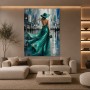 Eleganz im Regen – Modernes Wandbild als Gallery Leinwand