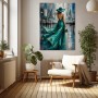 Eleganz im Regen – Modernes Wandbild als Gallery Leinwand