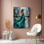 Eleganz im Regen – Modernes Wandbild als Gallery Leinwand
