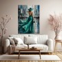 Eleganz im Regen – Modernes Wandbild als Gallery Leinwand