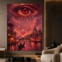 Venedig unter dem roten Auge – Wandbild als Gallery Leinwand
