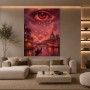 Venedig unter dem roten Auge – Wandbild als Gallery Leinwand