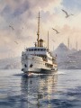 Istanbul Fähre im Morgenlicht – Wandbild als Fine Art Print
