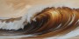 Goldene Brandung – Modernes Wandbild als Gallery Leinwand