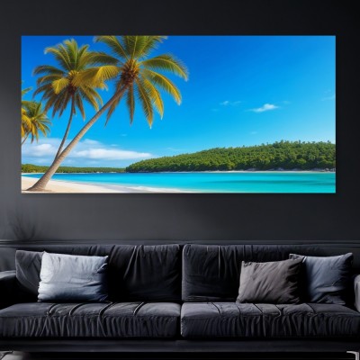 Tropische Küste als Wandbild auf Gallery Leinwand