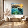 Abendhafen an der Küste – Leinwand & Poster