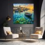 Abendhafen an der Küste – Leinwand & Poster