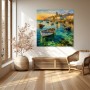 Goldener Hafen bei Sonnenuntergang – Leinwandbild als Fine Art Print