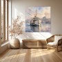 Istanbul Fähre Wandbild & Fine Art Print in zarter Aquarelloptik