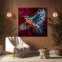 Farbenfroher Eisvogel als Leinwandbild und Acrylbild voller Energie