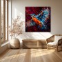 Farbenfroher Eisvogel als Leinwandbild und Acrylbild voller Energie