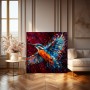 Farbenfroher Eisvogel als Leinwandbild und Acrylbild voller Energie