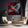 Farbenfroher Eisvogel als Leinwandbild und Acrylbild voller Energie