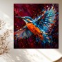 Farbenfroher Eisvogel als Leinwandbild und Acrylbild voller Energie