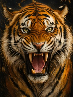 Majestätischer Tiger – Wandbild als kraftvolles Poster Majestätischer Tiger – Wandbild als kraftvolles Poster