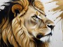 Majestätischer Löwe – Modernes Wandbild als Acrylbild
