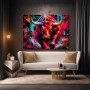 Bull in the Game – Modernes Wandbild & Acrylbild im Street-Art-Look