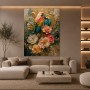 Exotische Papageien in Gold – Leinwandbild als Gallery Leinwand