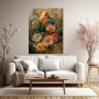 Exotische Papageien in Gold – Leinwandbild als Gallery Leinwand